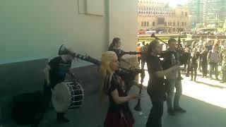 Russian folk melody "Katyusha" on the bagpipes