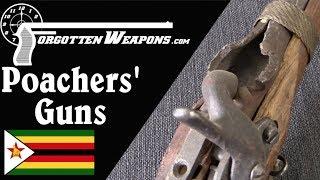 Confiscated Homemade Poachers' Guns from Zimbabwe