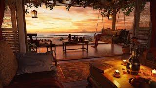 Beach House Ambience - Relaxing Ocean Sounds Of Rolling Waves for Sleeping, Study & Chill