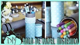 DIY: Estojo feito com rolo de Papel Higiênico (Reciclagem)  - Fefa