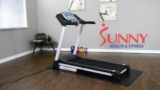 Sunny Health & Fitness SF-T7515 Smart Treadmill with Auto Incline