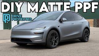 Wrapping my New Model Y in Matte Paint Protection Film!