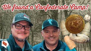 We found a Confederate Camp! Metal Detecting for Civil War Relics!