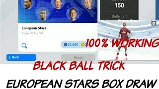 BLACK BALL TRICK IN EUROPEAN STARS BOX DRAW IN PES2020 . MOB4TECH