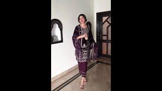 THE LIBAS COLLECTION SEQUENCE EMBROIDERY WORK SUIT WITH DUPATTA