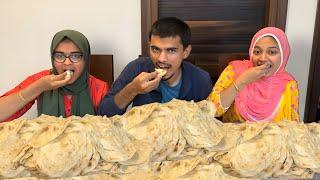 100 PAROTTA EATING for IFTAR with WIFE & SISTER..