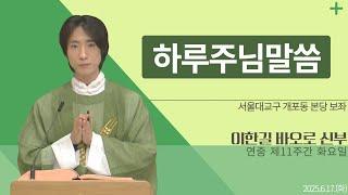 [하루 주님 말씀] 2025년 6월 17일 연중 제11주간 화요일 매일미사ㅣ이한길 바오로 신부 오늘의 복음&강론