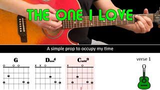 THE ONE I LOVE - R.E.M. - Guitar lesson - Acoustic guitar (with chords & lyrics)