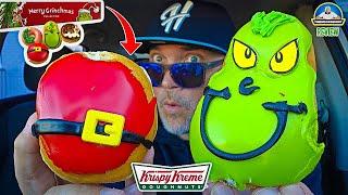 Krispy Kreme® Merry Grinchmas Donut Collection Review!  | Grinch Doughnut | theendorsement