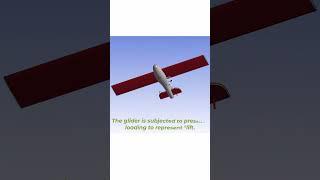 Stress Analysis of a Glider Using Ansys #aircraft #engineering #cfd #fea #lift  #mechanical #design