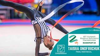 Taisiia Onofriichuk (UKR) - Cinta/Ribbon - FINAL INDIVIDUAL - Budapest EC 2024