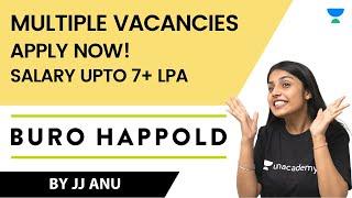 BURO HAPPOLD Multiple Vacancies | Salary ₹7+ Lakhs | Permanent Job | Job Alerts | JJ Anu