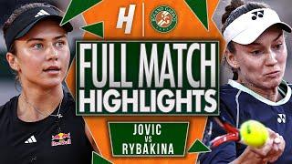 Iva Jovic vs Elena Rybakina - FULL Match Highlights | Roland Garros 2025