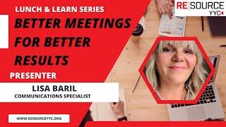 BETTER MEETINGS FOR BETTER RESULTS