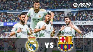 Ronaldo, Messi, Neymar & Mbappe All Stars Together | Real Madrid vs Barcelona | FC 24 Gameplay