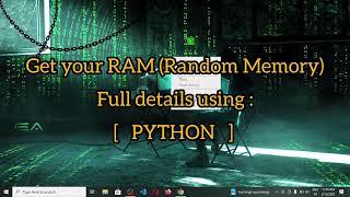 RAM info Using #Python