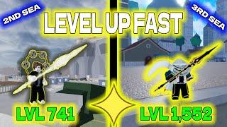 BEST TIPS on how to LEVEL UP FAST in the Second Sea using LIGHT FRUIT in BLOX FRUITS | LVL 741-1552