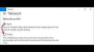 Private vs Public Network In Windows 10