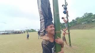 Bamboo pole climbing competition # Yemshe Festival