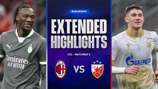 AC Milan vs. Crvena zvezda: Extended Highlights | UCL League Phase MD 6 | CBS Sports Golazo