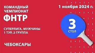 КЧФНТР 24/25. Суперлига. Мужчины. 1 тур. 2 группа. 1 день. 3 стол