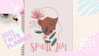 2023 Digital Faith Planner Flip through Spark Joy landscape planner | CreateKingdomPlans