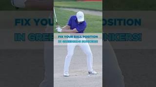 What is proper ball position in a greenside bunker? #golf