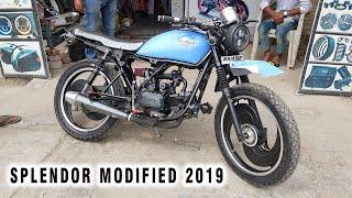 Hero Splendor Modified Into Cafe Racer | 2019 | Kamal Auto Nikhar