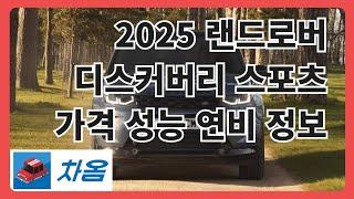 2025 랜드로버 디스커버리 스포츠 가격 성능 연비 정보_"차옴"