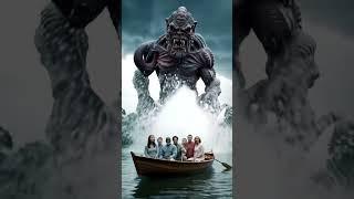 River Monster Attack: Giant Beast Lifts Boat! #AIArt #Midjourney #CreatureFeature