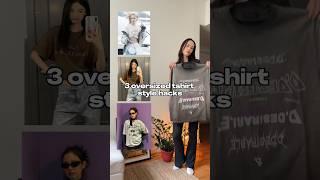One tshirt three combos #fashion #koreanfashion #summeroutfits #oversizedtshirts #stylehacks