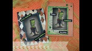 Whimsy Stamps Frankenstein Schmutz | AmyR 2018 Halloween Series 3