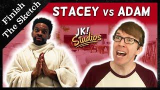 Stacey vs Adam - Finish The Sketch in Quarantine