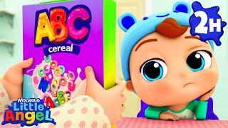 Learn the ABCs at Breakfast! | Little Angel | Fun Kids Songs | Nursery Rhymes