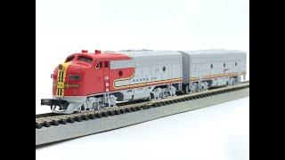 N Scale Bachmann Santa Fe EMD F7A and B Diesel Locomotive Demo