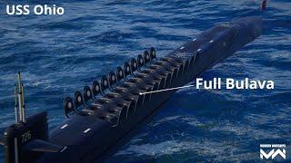 USS Ohio Using FULL BULAVA NUCLEAR MISSILES! - Modern Warships