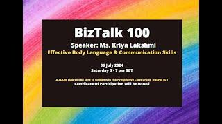 Biz Talk Topic 100 – Effective Body Language & Communication Skills