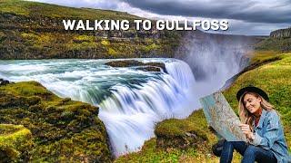 Gullfoss Falls Iceland Walking Upper & Lower Viewing w/NATURAL SOUND