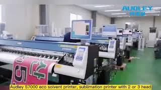 Audley S7000 eco solvent sublimation inkjet printer with 2 or 3heads