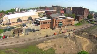 Jamestown Erie Railroad Station, National Train Day 5-9-15, part 1 of 3, Q500 drone video