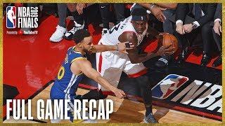 WARRIORS vs RAPTORS | Toronto Grabs Franchise First Finals Win! | NBA Finals Game 1