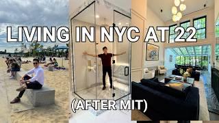 living alone in NYC at 22 after MIT (working in real estate) | VLOG #002