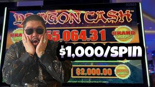 $1000/SPIN on DRAGON CASH!! WILL I GET A BONUS?!? WATCH AND FIND OUT!!