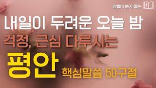 걱정과 불안에 시달릴 때 평안을 얻는 방법  성경 핵심 50구절 l 잠자며 듣는 성경말씀샬롬나잇 성경듣기 말씀 감사기도 4시간