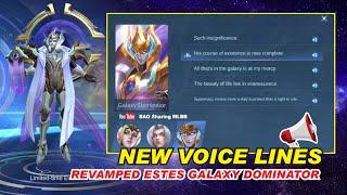 Estes Galaxy Dominator Skin NEW VOICELINES ( Voiceover ) Release Date MLBB 2023