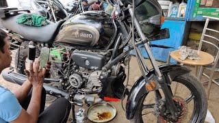 clutch plate burn  | hero splendor bs6 full service before leh Ladakh ride with 100cc bike 