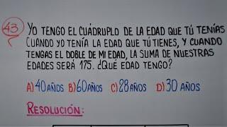 EDADES | RAZONAMIENTO MATEMÁTICO