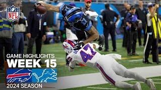 Buffalo Bills vs. Detroit Lions Game Highlights | NFL 2024 Season Week 15