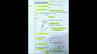 Biotechnology: principles and processes | Biology Class 12th Handwritten Notes️