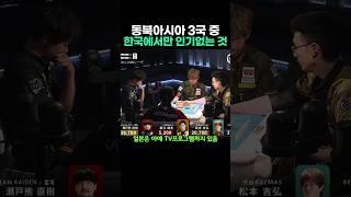 동북아시아 3국 중 한국에서만 인기없는 것